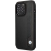Etui BMW Leather Blue Dots na iPhone 14 Pro - czarne