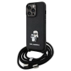 Etui Karl Lagerfeld Crossbody Saffiano Metal Pin Karl&Choupette na iPhone 13 Pro / iPhone 13 - czarne