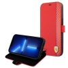 Etui Ferrari On Track Carbon Stripe na iPhone 13 mini - czerwone