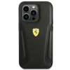 Etui Ferrari Leather Stamp Sides na iPhone 14 Pro - czarne