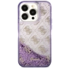 Etui Guess Liquid Glitter 4G Transculent na iPhone 14 Pro - purpurowe