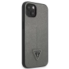 Etui Guess Saffiano Triangle Logo na iPhone 14 Plus - srebrne