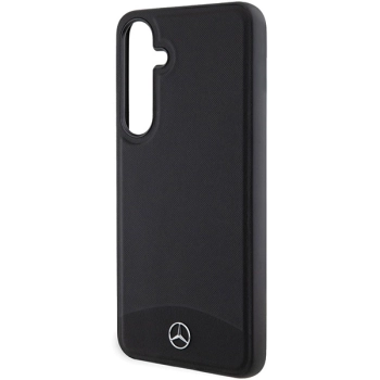 Etui Mercedes Leather Textured & Plain MagSafe na Samsung Galaxy S24 - czarne