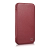 iCarer CE Premium Leather Folio Case skórzane etui iPhone 14 Plus z klapką magnetyczne MagSafe czerwony (WMI14220715-RD)