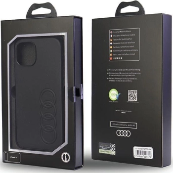 Etui Audi Synthetic Leather na iPhone 14 - czarne