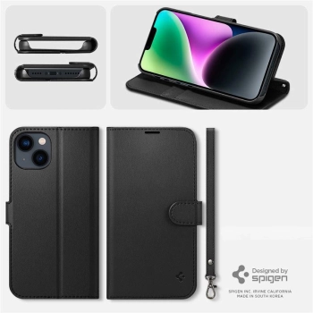 Etui Spigen Wallet S na iPhone 14 - czarne