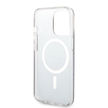 Etui Guess 4G Print MagSafe na iPhone 13 Pro Max + ładowarka indukcyjna - czarne