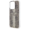 Etui Guess IML 4G Gold Stripe na iPhone 15 Pro - brązowe