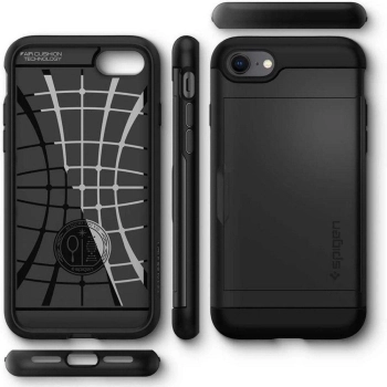 Etui Spigen Slim Armor CS na iPhone 7 / 8 / SE 2020 / SE 2022 - czarne