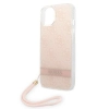 Etui Guess 4G Print Strap na iPhone 14 - różowe