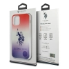 Etui U.S. Polo Assn. Gradient Pattern Collection na iPhone 12 Pro Max - czerwono-niebieskie