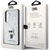 Etui Karl Lagerfeld Fixed Glitter Ikonik Logo Metal Pin na Samsung Galaxy S24+ - srebrne