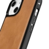 iCarer Leather Oil Wax etui pokryte naturalną skórą do iPhone 14 Pro brązowy (WMI14220718-TN)