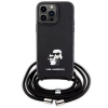 Etui Karl Lagerfeld Crossbody Saffiano Metal Pin Karl&Choupette na iPhone 14 Pro Max - czarne