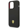 Etui Ferrari Silicone Metal Logo na iPhone 14 Pro - czarne