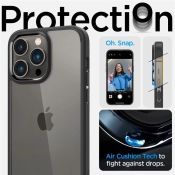Etui Spigen Ultra Hybrid na iPhone 14 Pro - czarny mat