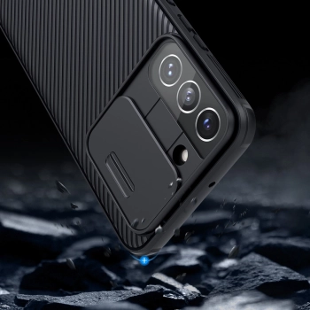 Nillkin CamShield Pro Case pancerne etui pokrowiec osłona na aparat kamerę Samsung Galaxy S22+ (S22 Plus) niebieski