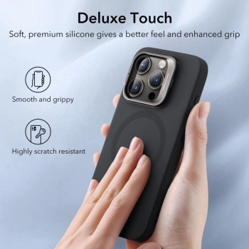 Etui ESR Cloud Kickstand Halolock z MagSafe na iPhone 15 Pro Max - czarne