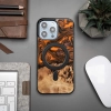 Etui z drewna i żywicy na iPhone 14 Pro Max MagSafe Bewood Unique Orange - pomarańczowo-czarne