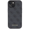Etui Guess 4G Metal Gold Logo na iPhone 15 Plus - szare
