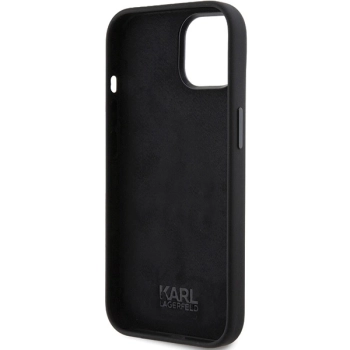 Etui Karl Lagerfeld Silicone Karl&Choupette Head na iPhone 15 - czarne
