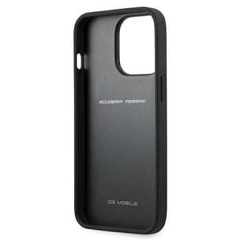 Etui Ferrari On Track Carbon Stripe na iPhone 13 Pro Max - czerwone