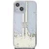 Etui Guess Liquid Glitter Gold Stripes na iPhone 15 / 14 / 13 - przezroczyste