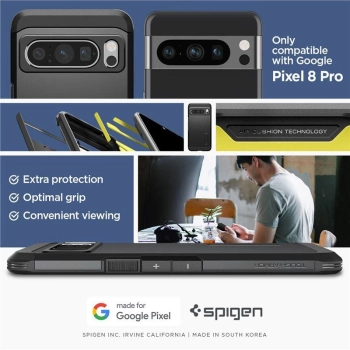 Etui Spigen Tough Armor na Google Pixel 8 Pro - czarne