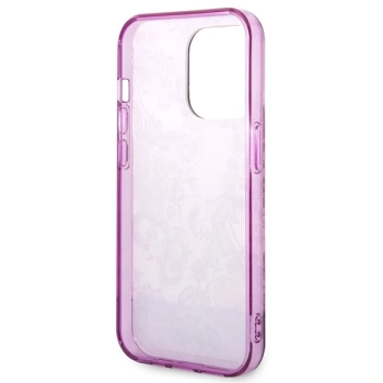 Etui Guess Porcelain Collection na iPhone 14 Pro - fuksjowe