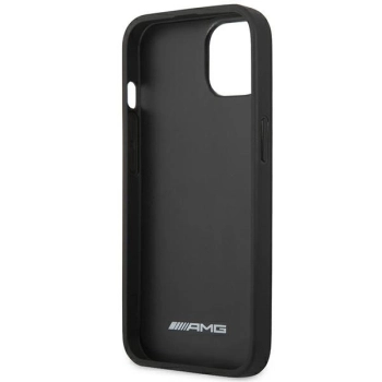 Etui AMG Leather Debossed Lines na iPhone 14 - czarne