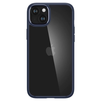 Etui Spigen Crystal Hybrid na iPhone 15 Plus - przezroczysto-niebieskie