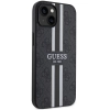 Etui Guess 4G Printed Stripes MagSafe na iPhone 14 - czarne