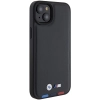 Etui BMW Leather Stamp Tricolor do iPhone 15 Plus - czarne