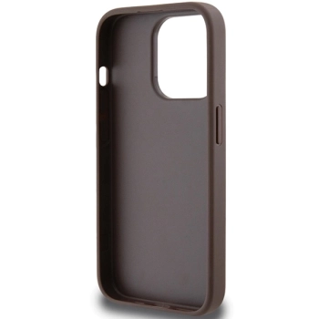 Etui Guess 4G Stripe Collection na iPhone 15 Pro - brązowe