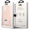 Etui Karl Lagerfeld Silicone Choupette Metal Pin na Samsung Galaxy S23 Ultra - różowe