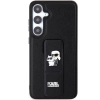 Etui Karl Lagerfeld Gripstand Saffiano Karl&Choupette Pins na Samsung Galaxy S24 - czarne