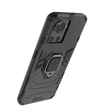 Ring Armor pancerne hybrydowe etui pokrowiec + magnetyczny uchwyt OnePlus Ace czarny
