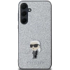 Etui Karl Lagerfeld Fixed Glitter Ikonik Logo Metal Pin na Samsung Galaxy A55 - srebrne