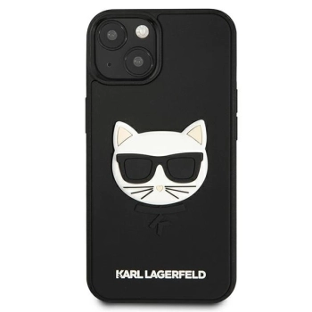 Etui Karl Lagerfeld 3D Rubber Choupette na iPhone 13 mini - czarne