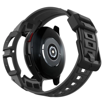 Etui z paskiem Spigen Rugged Armor Pro na Samsung Galaxy Watch 6 Classic (43 mm) - czarne