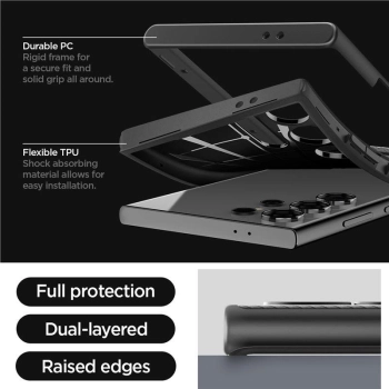 Etui Spigen Neo Hybrid na Samsung Galaxy S24 Ultra - czarny metal