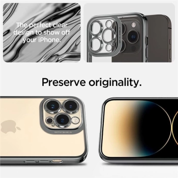 Etui Spigen Optik Crystal na iPhone 14 Pro - przezroczysto-szare