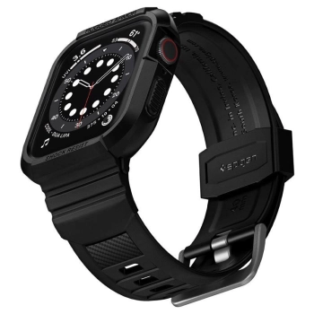Etui z paskiem Spigen Rugged Armor Pro na Apple Watch 4/5/6/7/8/SE (40/41 mm) - czarne