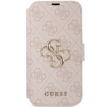 Etui Guess 4G Metal Logo na iPhone 15 / 14 / 13 - różowe