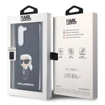 Etui Karl Lagerfeld Silicone Ikonik do Samsung Galaxy Z Fold 5 - czarne