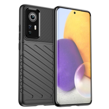 Thunder Case elastyczne pancerne etui pokrowiec Xiaomi 12/12X czarny