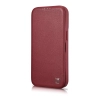 iCarer CE Premium Leather Folio Case skórzane etui iPhone 14 Plus z klapką magnetyczne MagSafe czerwony (WMI14220715-RD)
