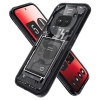 Etui Spigen Ultra Hybrid na Nothing Phone 2A - ciemnoszare (wzór Zero One)