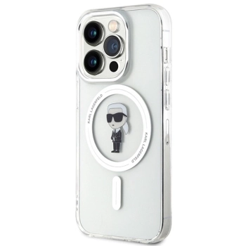 Etui Karl Lagerfeld IML Ikonik MagSafe na iPhone 15 Pro - przezroczyste