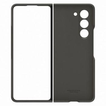 Etui silikonowe do Samsung Galaxy Z Fold 5 z podstawką i paskiem - czarne